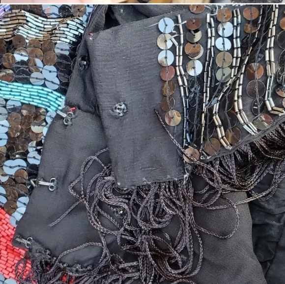 Vintage‎ Fringed sequin tunic S- M - Picture 11 of 12